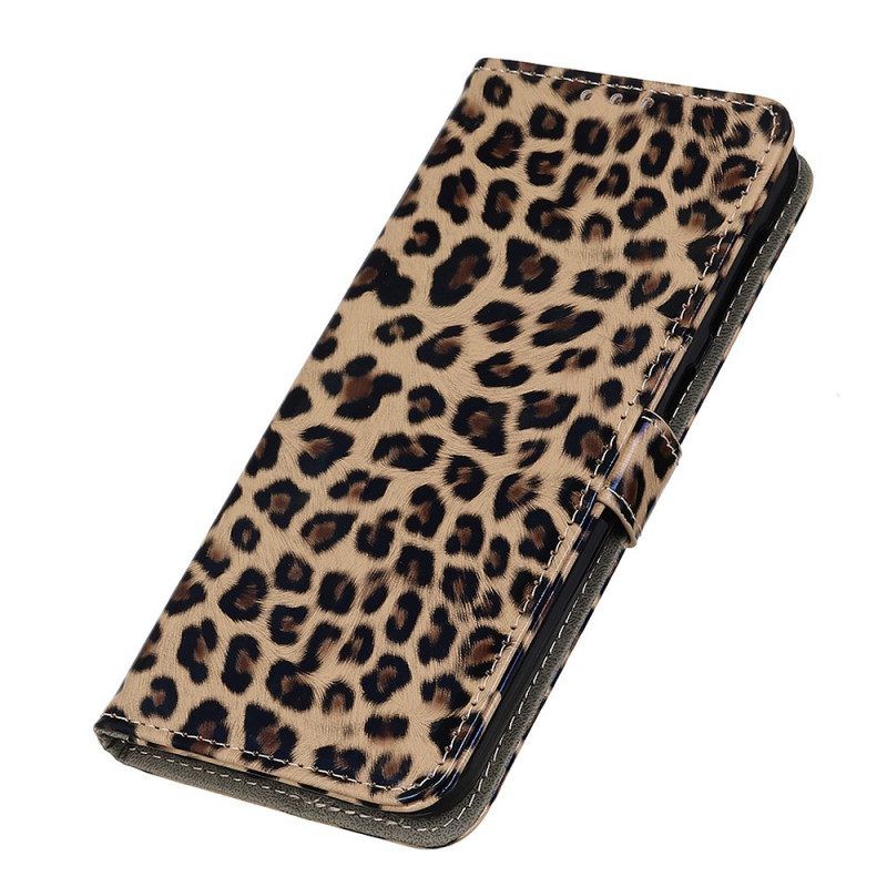 Θήκη Flip Google Pixel 6A Στυλ Leopard Skin